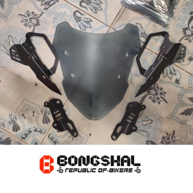 MT 15 Stylish short visor with Colorful Clamp / Clum image