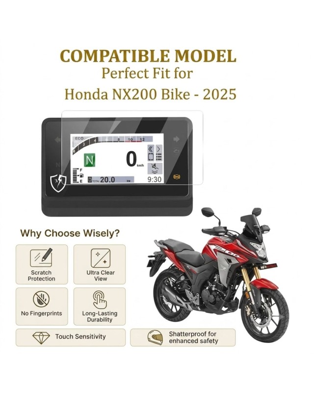 Meter Glass Protector Honda NX 200 image