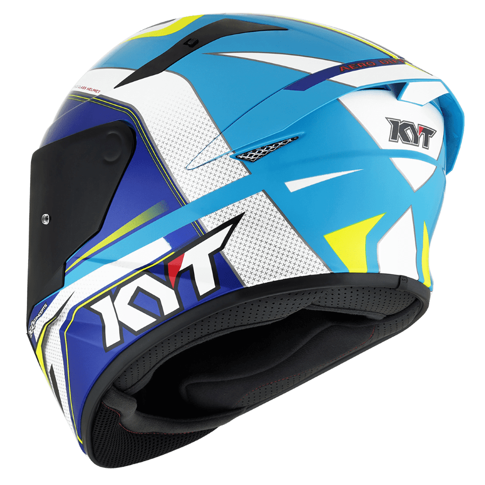 KYT T T Course Grand Prix White/Light Blue image