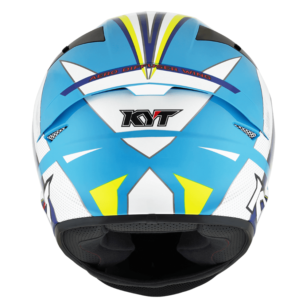 KYT T T Course Grand Prix White/Light Blue image