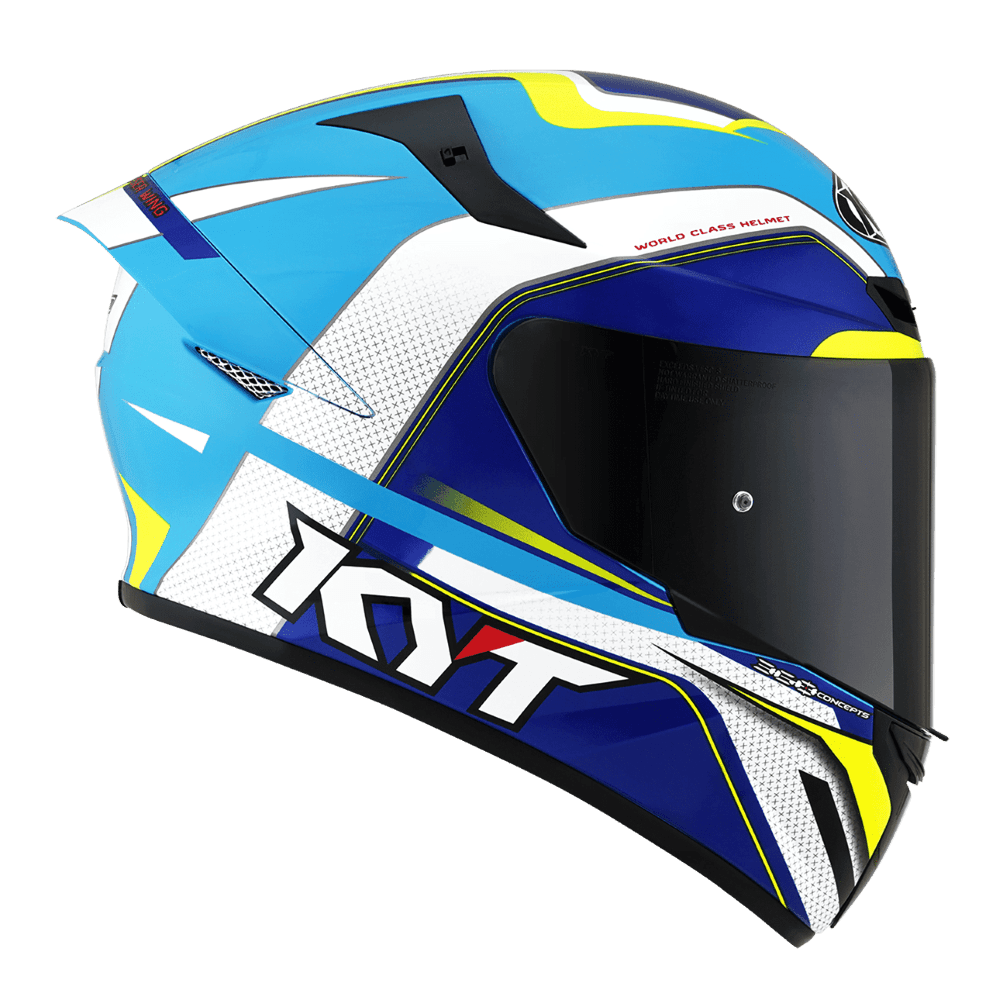 KYT T T Course Grand Prix White/Light Blue image