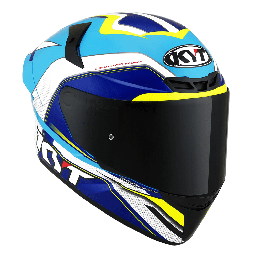KYT T T Course Grand Prix White/Light Blue image