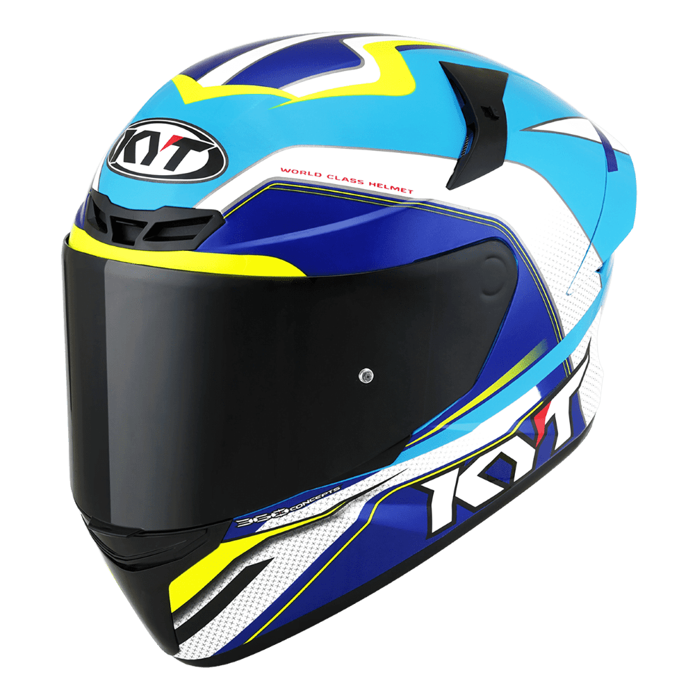 KYT T T Course Grand Prix White/Light Blue image
