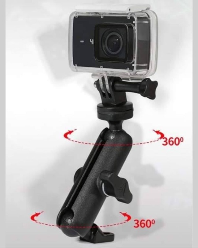 Motowolf Motorcycle Camera Bracket (Original) Handle Bar / Looking Glass Mount image