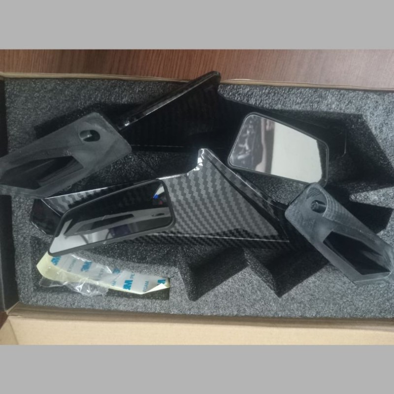 New Carbon / Italian Carbon Rear Mirror Shenao / Rear Mirror for Kit bikes Looking Glass image
