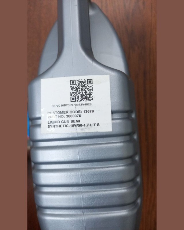 ROYAL ENFIELD LIQUID ENGINE OIL GUN (SEMI SYNTHETIC MOBIL) 15W50 (1.7L), LIQUID GUN SEMI SYNTHETIC-15W50-1.7 LTS, 3600076 image