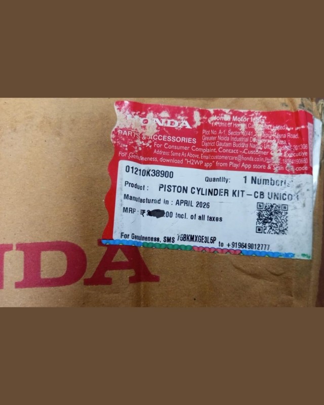 Cylinder Block with Piston Complete Hornet 2018 Model, PISTON CYLINDER KIT, 01210K38900 image
