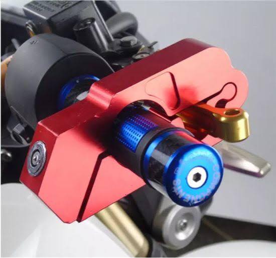 Garri’s Motorcycle Grip Lock Lever Safety Lock (Red/Black/Silver/Orange)