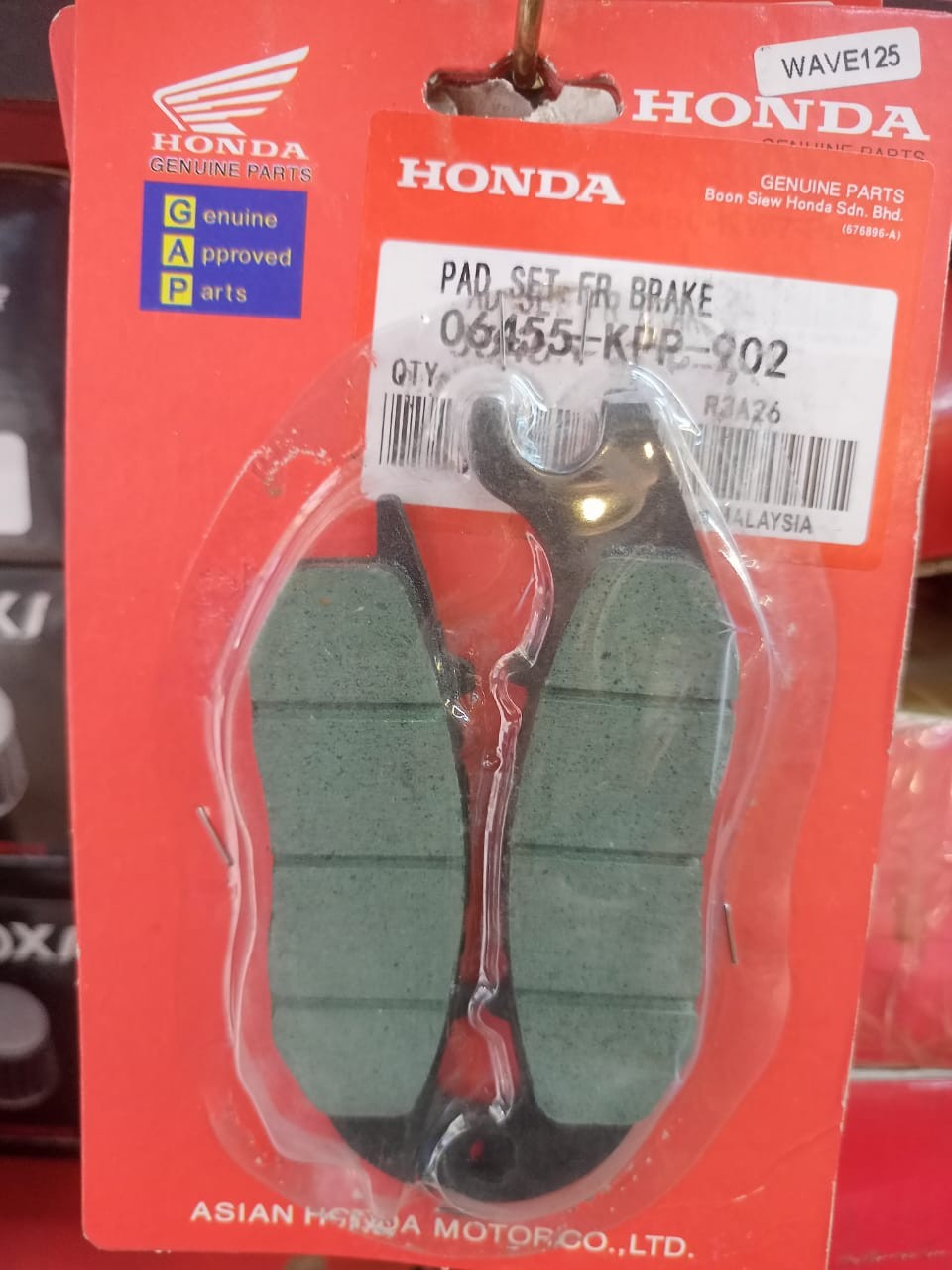 Front Brake Pad Honda CBR150R Repsol, PAD SET FR BRAKE 06155-KPP-902