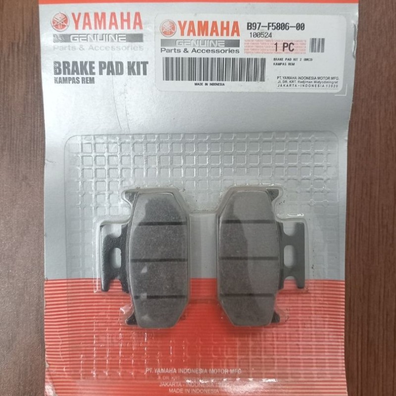 Rear Brake Pad MT 15 V2 Indo, BRAKE PAD KIT 2 B97-F5806-00