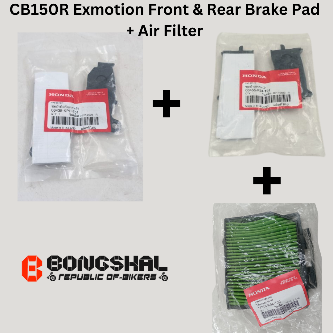 CB150R Exmotion Front & Rear Brake Pad  + Air Filter