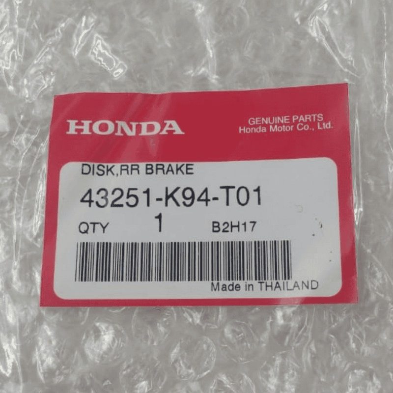 Rear Brake Disk Plate CB Exmotion, DISC, RR PLATE 43251-K94-T01