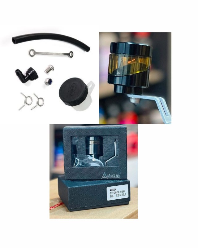 Adelin Oil Pot, Hose & Clamp For Aftermarket Master Cylinder