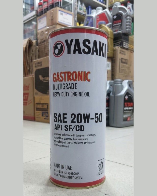 YASAKI GASTRONIC MULTIGRADE HEAVY DUTY ENGINE OIL, SAE 20W-50 API SF / CD