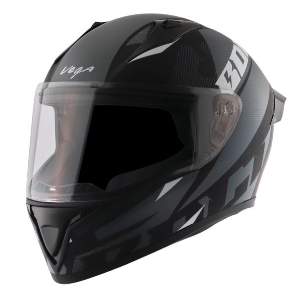 VEGA Bolt Macho Dull Black Grey Helmet