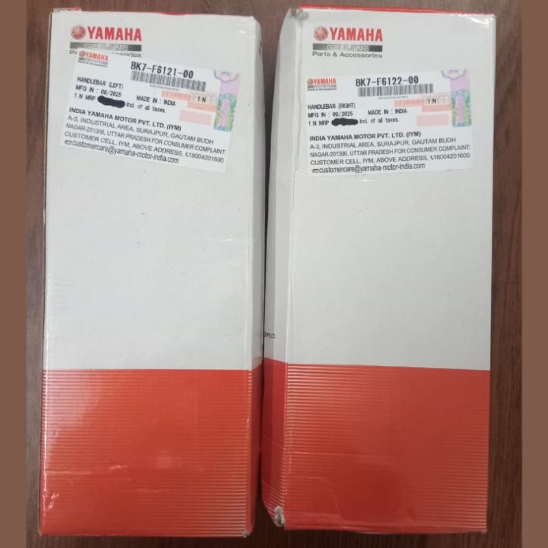 2 Part Handle Bar R15 V3 Indian, HANDLEBAR (RIGHT/LEFT) BK7-F6122-00 BK7-F6121-00