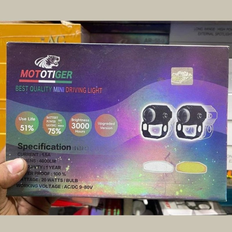 MOTOTIGER BEST QUALITY MINI DRIVING LIGHT, 4000LM