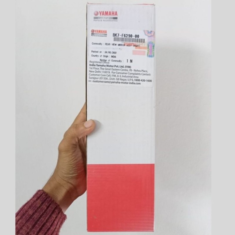 Right Side Looking Glass R15 V3 Indian, REAR VIEW MIRROR ASSY (RIGHT) BK7-F6290-00