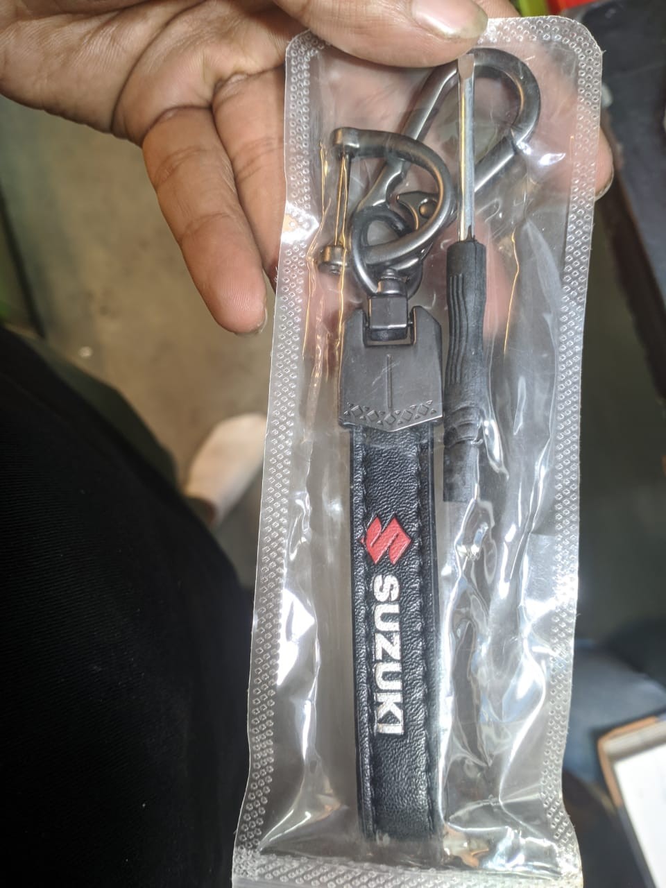 Leather Key Ring Chain Suzuki Apache