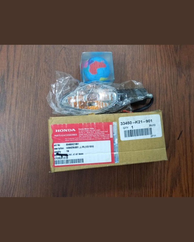 Indicator Per Piece Honda CB Shine 125, WINKERASSY.,L.FR.(12V10W), 33450K21901