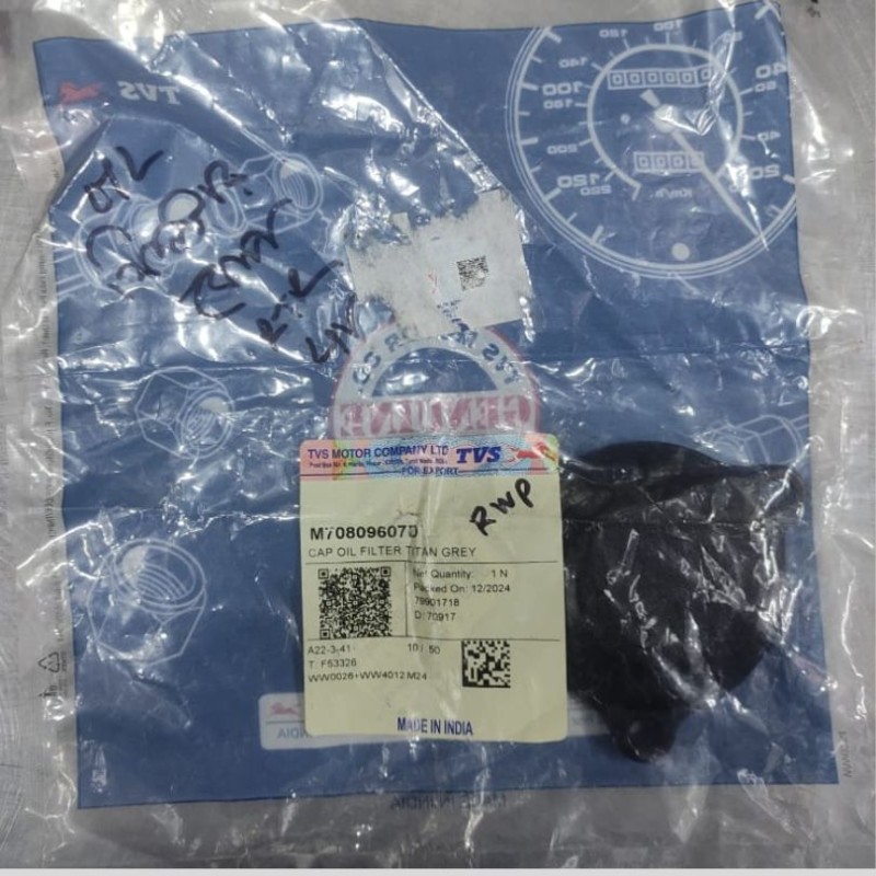 Mobile Filter Cap Apache 4v X-Connect, CAP OIL FILTER TITAN GREY, M708096070