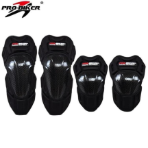 Pro Biker Hand & Knee Guard Carbon 4 Pcs