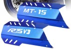 MT-15 R15 Silencer Guard (Chrome, Blue Color)