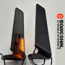 Seal Wing Rear Mirror With Light Looking Glass